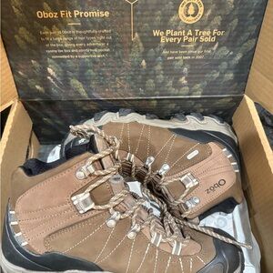 Oboz Women's Brown Waterproof Hiking Boots - Rugged Winter & Rain Protection